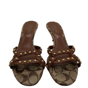 Coach Candice Open Toed Kitten Heel, 7.5